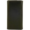 Porte clés de marque SPIRIT en cuir vachette collet noir.