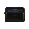 Porte monnaie-clés de marque SPIRIT en cuir vachette collet noir.