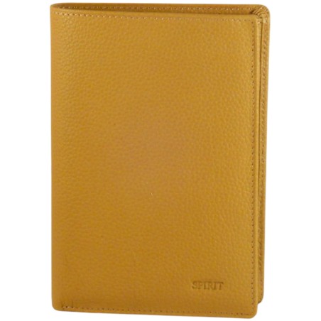 Portefeuille cuir marrron 3 volets de marque SPIRIT