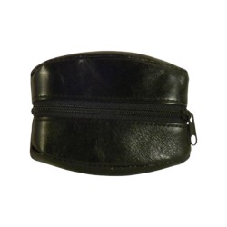 Porte monnaie de marque SPIRIT en cuir vachette collet noir.