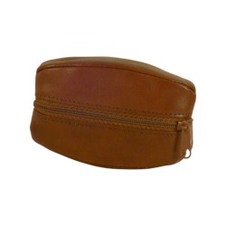 Porte monnaie porte clés de marque SPIRIT en cuir vachette collet marr