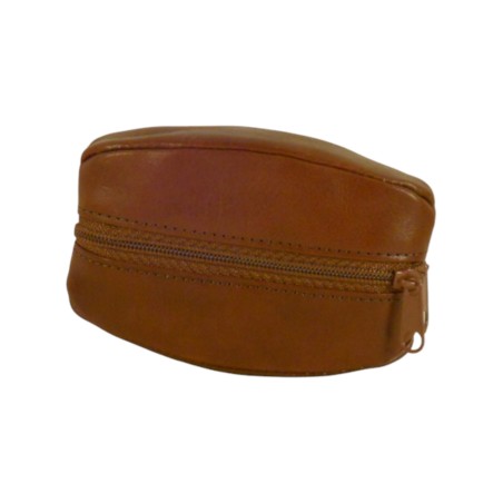 Porte monnaie porte clés de marque SPIRIT en cuir vachette collet marr