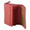 Porte monnaie de marque FANCIL en cuir vachette rose.