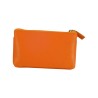 Porte monnaie FANCIL en cuir vachette orange.