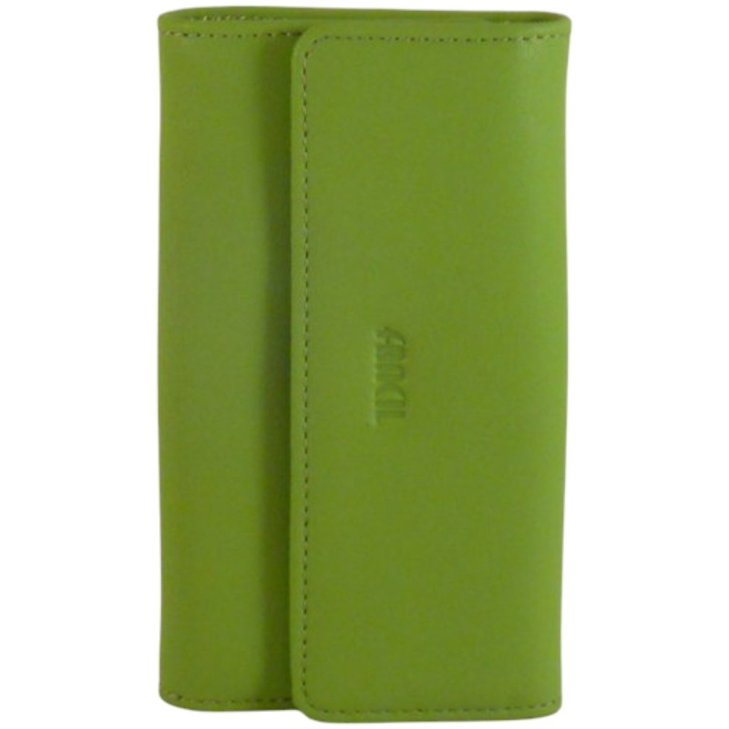 Porte clés de marque FANCIL en cuir vachette vert anis. Porte clés de marque FANCIL en cuir vachette vert anis.