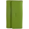 Porte clés de marque FANCIL en cuir vachette vert anis.