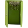 Porte clés de marque FANCIL en cuir vachette vert anis.