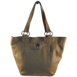 PHYNES - Sac à main en cuir vachette sable
