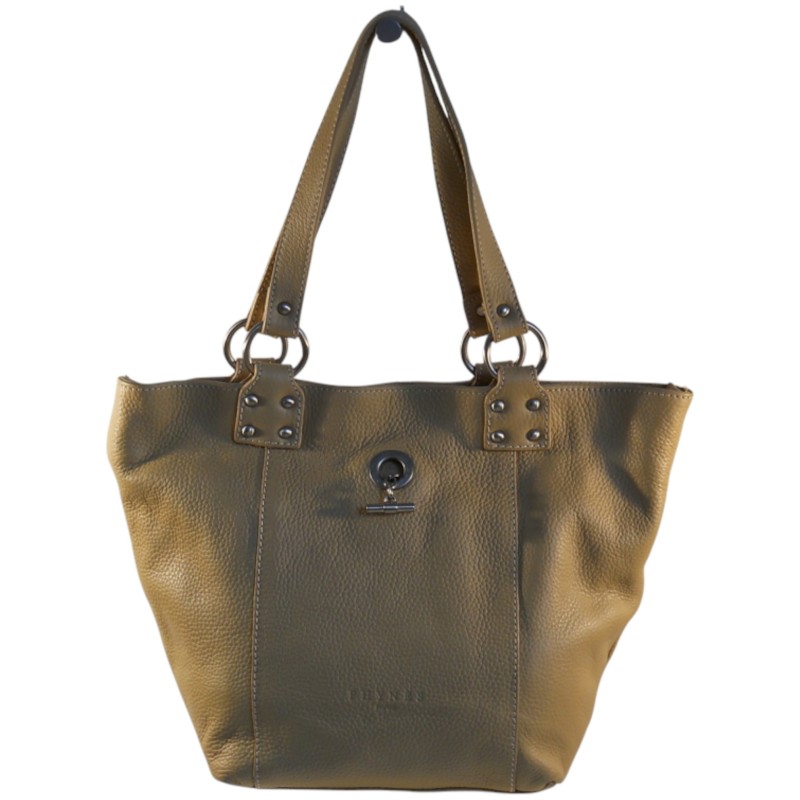 PHYNES - Sac à main en cuir vachette sable PHYNES - Sac à main en cuir vachette sable