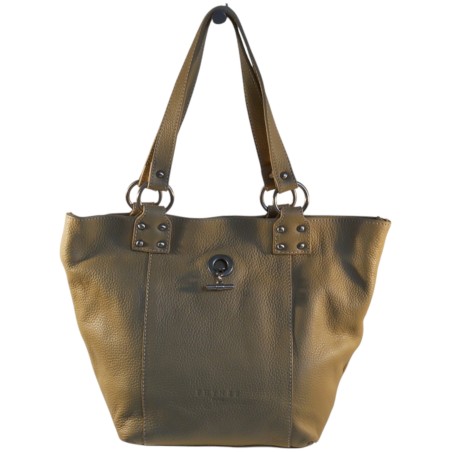 PHYNES - Sac à main en cuir vachette sable