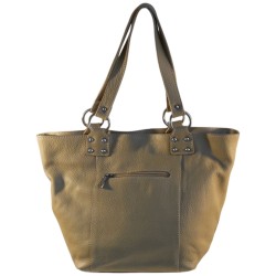 PHYNES - Sac à main en cuir vachette sable