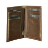 Portefeuille cuir vachette marron de marque SPIRIT