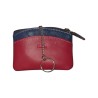 Porte monnaie - porte clés FANCIL bi-colore bleu-rouge