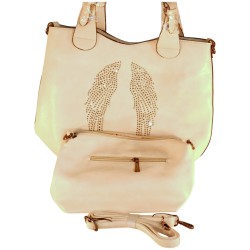 FLORA & CO - sac à main, sac bandoulière beige