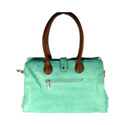 Sac à main, sac bandoulière ou sac porté à l'epaule de marque FLORA & CO de couleur turquoise. 4