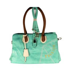 Sac à main, sac bandoulière ou sac porté à l'epaule de marque FLORA & CO de couleur turquoise. 1