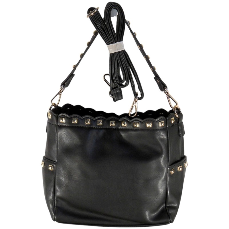 FLORA CO sac bandoulière, sac à main, sac porté épaule noir