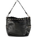FLORA & CO - sac bandoulière, sac à main ou sac porté sur l'épaule noir
