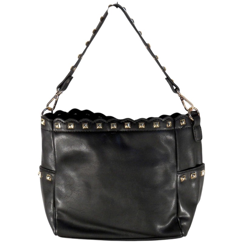 FLORA & CO - sac bandoulière, sac à main, sac porté épaule noir FLORA & CO - sac bandoulière, sac à main, sac porté épaule noir