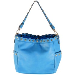 FLORA & CO - sac bandoulière, sac à main, sac porté sur l'épaule bleu