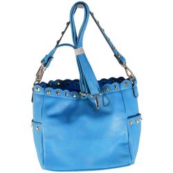 FLORA & CO - sac bandoulière, sac à main, sac porté sur l'épaule bleu