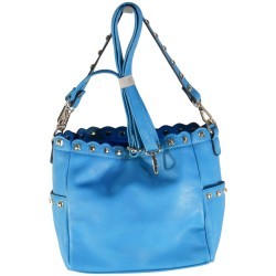 FLORA & CO - sac bandoulière, sac à main ou sac porté sur l'épaule bleu. 2