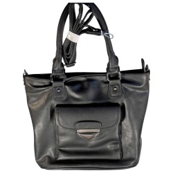 NANUCCI - Sac à main noir porté épaule