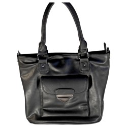 NANUCCI - Sac à main noir porté épaule
