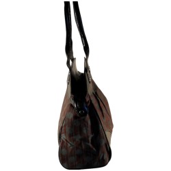Laurence C - sac à main en toile imprimée et simili cuir.