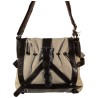 OXONE - Sac en toile beige avec garniture cuir. 1