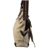 OXONE - Sac en toile beige avec garniture cuir