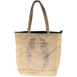 M & E - sac à main beige. 1