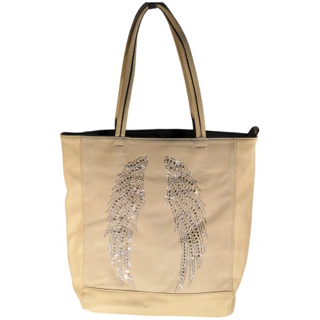 M & E - sac cabas beige
