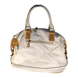 M & E - sac à main blanc