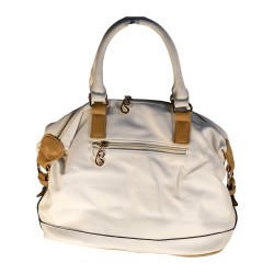 M & E - sac à main, sac bandoulière blanc. 4