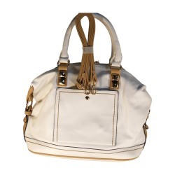 M & E - sac à main, sac bandoulière blanc. 2