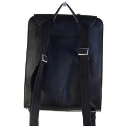L'AVENTURIER sac à dos en cuir vachette souple noire. 5