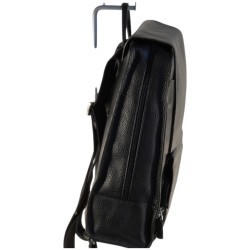 L'AVENTURIER sac à dos en cuir vachette souple noire. 3