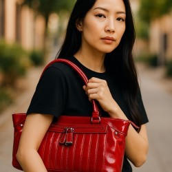 Laurence C - grand sac à main rouge 5