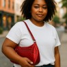 Laurence C - sac bandoulière, sac à main rouge