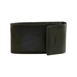 Porte clés SPIRIT noir en cuir vachette.
