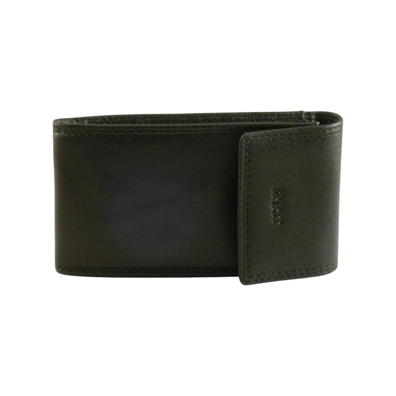 Porte-clés en cuir SPIRIT noir - MAROQUINERIE-MEAUX.COM