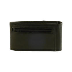 Porte clés SPIRIT noir en cuir vachette.-3