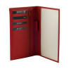 Porte chéquier de marque SPIRIT rouge en cuir vachette.2 Porte chéquier de marque SPIRIT rouge en cuir vachette.2