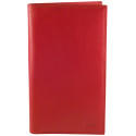 Porte-Chéquier Portefeuille en Cuir de Vachette Rouge – Élégance et Organisation