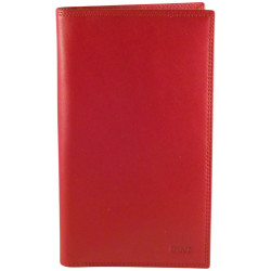 Porte chéquier de marque SPIRIT rouge en cuir vachette