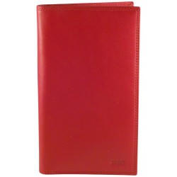 Porte chéquier de marque SPIRIT rouge en cuir vachette.1