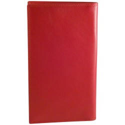 Porte chéquier de marque SPIRIT rouge en cuir vachette.3