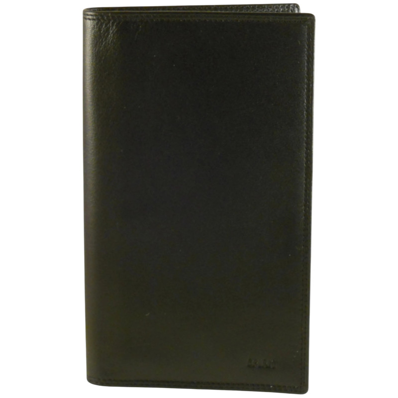 Porte chéquier de marque SPIRIT noir en cuir vachette