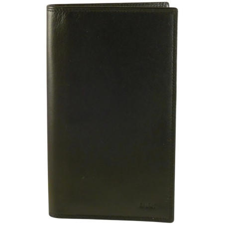 Porte-Chéquier Portefeuille en Cuir de Vachette Noir – Élégance et Organisation